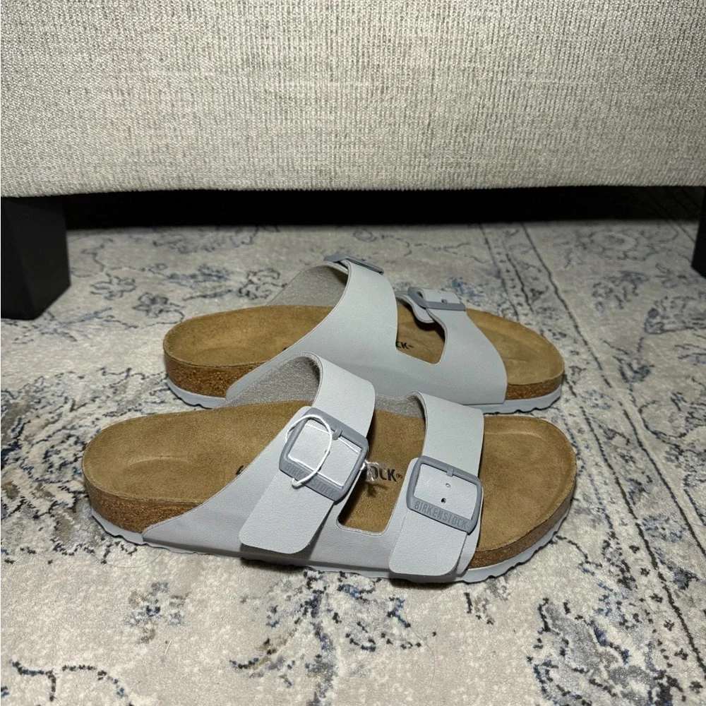 Birkenstock Arizona Birko-Flor Sandals in Stone Coin